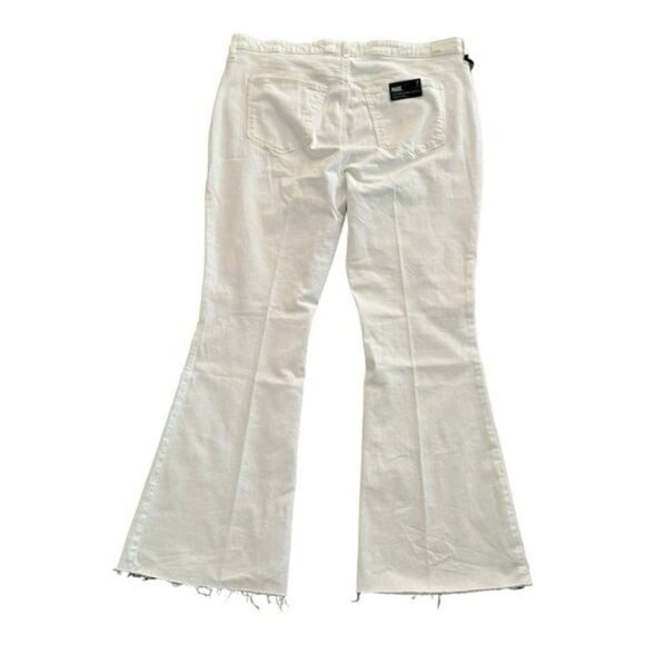 ANTHROPOLOGIE Paige Laurel Canyon High Rise Flare Jean Crisp White NEW - Picture 8 of 13